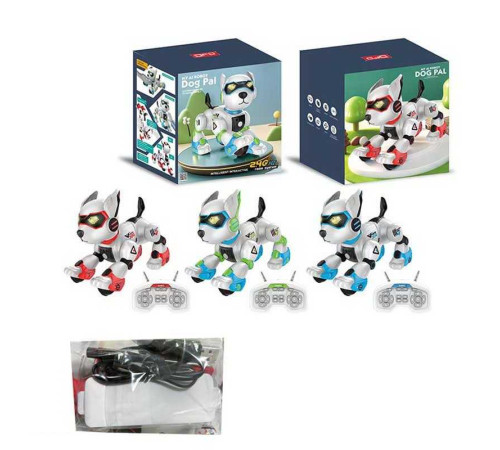 Песик на радіокеруванні K 101 (12) акум. 3,7 V, пульт 2,4 Ghz, музика, світло, звуки, виконує команди, сенсорний датчик, 3 кольори, в коробці, ВИДАЄТЬСЯ ТІЛЬКИ МІКС ВИДІВ