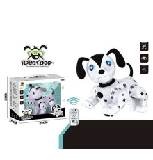 Песик на радіокеруванні 9872 (30) колесо вільного руху, від батарейок, підсвічування, музика, пісні та історії англ. мовою, пульт, танцює, в коробці