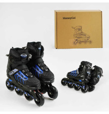 Ролики 90422-L розмір 39-42 (6) колір СИНІЙ, колеса PU, устілка 23.5-26 см, d – 9 см, алюмінієва рама, підшипник ABEC-7, в сумці