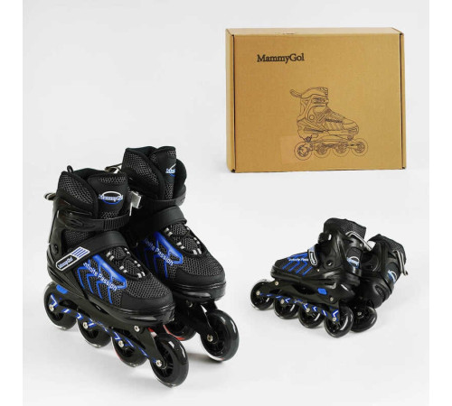 Ролики 90422-L розмір 39-42 (6) колір СИНІЙ, колеса PU, устілка 23.5-26 см, d – 9 см, алюмінієва рама, підшипник ABEC-7, в сумці – в наличии! Купите сейчас у KAZKOVA