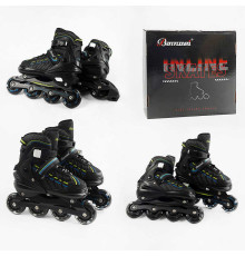 Ролики 5844-01 M розмір 35-38 (6) колеса PU, d – 7 см, устілка 20-23 см, алюмінієва рама, підсвічування коліс, підшипник ABEC-7, в коробці