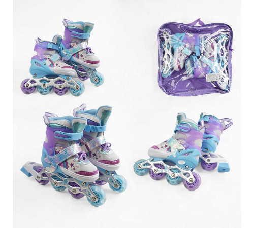 Ролики 67728-S розмір 31-34 (6) колір ФІОЛЕТОВИЙ, устілка 18-20 см, колеса PU, d колес – 6 см, підсвічування коліс, в сумці – в наличии! Купите сейчас у KAZKOVA Ролики 67728-S розмір 31-34 (6) колір ФІОЛЕТОВИЙ, устілка 18-20 см, колеса PU, d колес – 6 см, підсвічування коліс, в сумці – в наличии! Купите сейчас у KAZKOVA