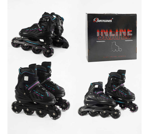 Ролики 5321-65 L розмір 39-42 (6) колеса PU, d – 7.6 см, устілка 24-27 см, алюмінієва рама, підсвічування коліс, підшипник ABEC-7, в коробці – в наличии! Купите сейчас у KAZKOVA