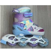 Ролики 6041-08 S розмір 29-33 (6) колір Фіолетовий, колеса PU, d колес – 6 см, підсвічування коліс, в сумці