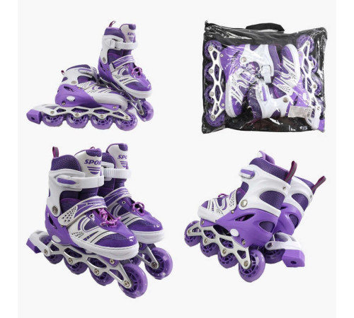 Ролики 61633-L /розмір 39-43/ колір – ФІОЛЕТОВИЙ (6) колеса PU, ПЕРЕДНЄ КОЛЕСО СВІТЛО, d – 6.5 см, в сумці – в наличии! Купите сейчас у KAZKOVA Ролики 61633-L /розмір 39-43/ колір – ФІОЛЕТОВИЙ (6) колеса PU, ПЕРЕДНЄ КОЛЕСО СВІТЛО, d – 6.5 см, в сумці – в наличии! Купите сейчас у KAZKOVA