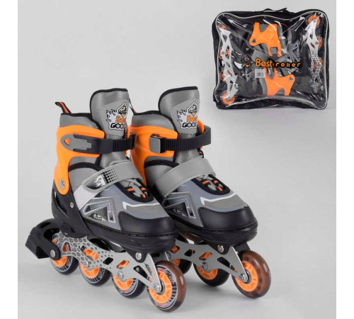 Ролики 6202-S Best Roller / розмір 30-33 / колір - ПОМАРАНЧЕВИЙ (6) колеса PU, ПЕРЕДНЄ КОЛЕСО СВІТЛО, в сумці, d коліс - 6.5 см – в наличии! Купите сейчас у KAZKOVA Ролики 6202-S Best Roller / розмір 30-33 / колір - ПОМАРАНЧЕВИЙ (6) колеса PU, ПЕРЕДНЄ КОЛЕСО СВІТЛО, в сумці, d коліс - 6.5 см – в наличии! Купите сейчас у KAZKOVA