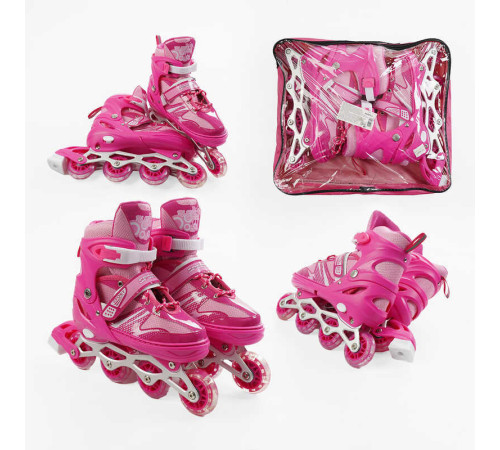 Ролики 92403-L /розмір 39-43/ колір – РОЖЕВИЙ (6) колеса PVC, устілка 25-27 см, ПЕРЕДНЄ КОЛЕСО СВІТЛО, d – 6.5 см, в сумці – в наличии! Купите сейчас у KAZKOVA Ролики 92403-L /розмір 39-43/ колір – РОЖЕВИЙ (6) колеса PVC, устілка 25-27 см, ПЕРЕДНЄ КОЛЕСО СВІТЛО, d – 6.5 см, в сумці – в наличии! Купите сейчас у KAZKOVA