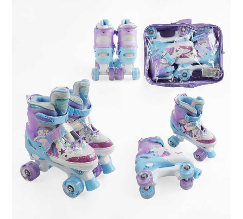 Ролики 62380-48 S розмір S 31-34 (6) колір Фіолетовий, колеса PU, КОЛЕСА ЗІ СВІТЛОМ, d коліс – 4,5 см, в сумці – в наличии! Купите сейчас у KAZKOVA