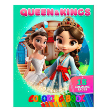 гр Розмальовка 18 кольорових малюнків "QueenKings" 9789655322842 (50) "Jumbi"