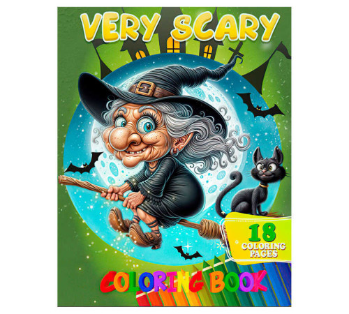 гр Розмальовка 18 кольорових малюнків "Very Scary" 9789655322866 (50) "Jumbi"