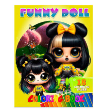 гр Розмальовка 18 кольорових малюнків "Funny Doll" 9789655322873 (50) "Jumbi"