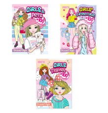 гр Розмальовка з наліпками "Dream and Style" РМ-88 (12) "Апельсин", 24 сторінки + 2 арк. наліпок