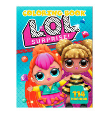 гр Розмальовка із завданнями 114 наліпок А4 "LOL" (50) (укр) 6922203546823 "Jumbi"