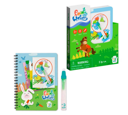 гр Малюй водою "Ферма" 300311 (150) "DoDo", 8 сторінок, маркер, в коробці гр Малюй водою "Ферма" 300311 (150) "DoDo", 8 сторінок, маркер, в коробці