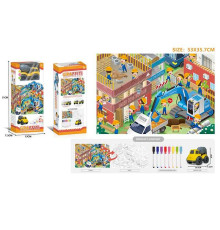 Багаторазова розмальовка 7077-124 (72/2) 8 маркерів, машинка з інерцією, в коробці