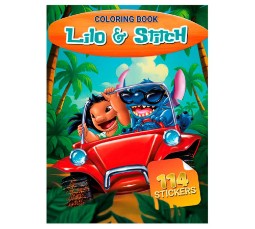 гр Розмальовка з завданнями + 114 наліпок А4: "Ліло і Стіч" (укр) (50) 6922203547691 "Jumbi"