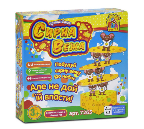 гр Настільна гра "Сирна вежа" 7265 (12) "4FUN Game Club", у коробці гр Настільна гра "Сирна вежа" 7265 (12) "4FUN Game Club", у коробці