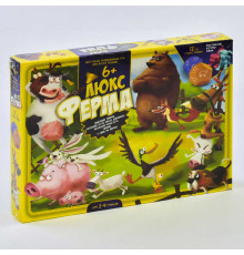 гр Гра велика настільна "Ферма ЛЮКС" G-FL-UA-01-02 УКР. (5) "Danko Toys", поле, фішки, фігурки, 12-ти гранні кубики, в коробці