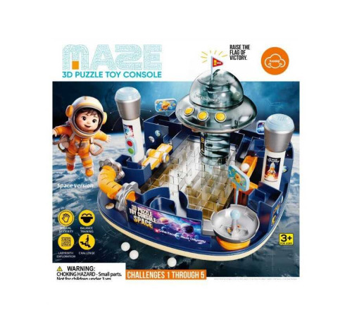 Настільна гра MKD 217 A (16) лабіринт, 2 джойстики для керування, механічний принцип, вежа з прапором, в коробці