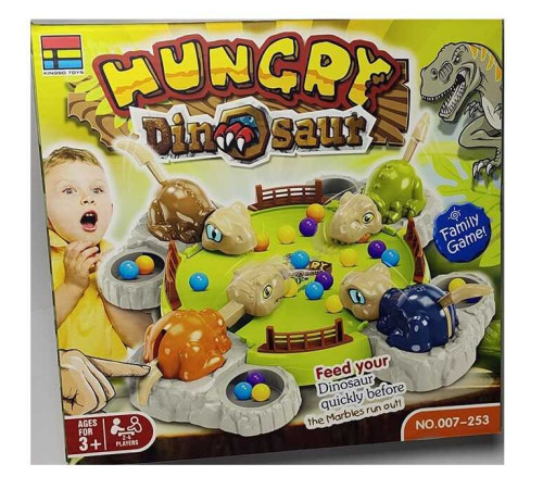 Настільна гра 007-253 (36) 4 динозаври, кульки, в коробці