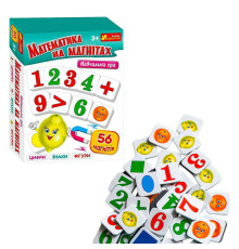 гр Навчальна гра. Математика на магнітах 10109173У (10) "Ранок", 45 гральних карт, інструкція, в коробці