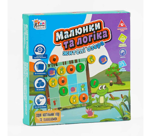 гр Настільна гра "Малюнки та логіка - Жителі Озера" UKB-B 0030 (12) "4FUN Game Club" українською мовою, в коробці гр Настільна гра "Малюнки та логіка - Жителі Озера" UKB-B 0030 (12) "4FUN Game Club" українською мовою, в коробці