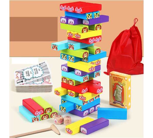 Дженга C 58250 (16) 54 деталі, картки, в коробці