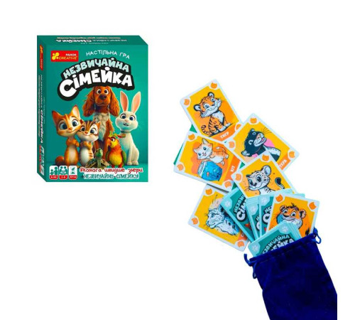 гр Настільна гра "Незвичайна сімейка" 10120213У (86) "Ранок", 60 карт (10 незвичайних сімейок) – в наличии! Купите сейчас у KAZKOVA