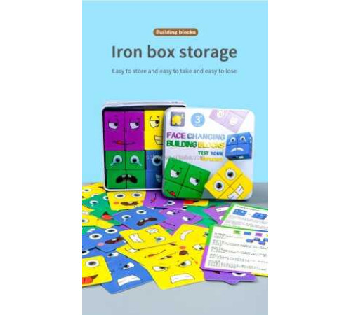 Логічна гра C 64978 (60) кубики, картки, правила, в коробці