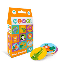 гр Гра мемо "Дикі тварини" 301238 (30) "DoDo", 24 фішки (12 пар), в коробці