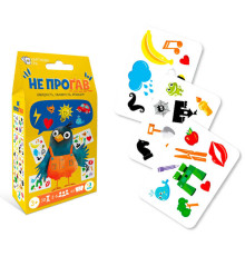 гр Карткова гра "Не проґав" 301237 (150) "DoDo", 44 картки, розмір: 10х7 см, в коробці