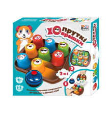 гр Настільна гра "Пруткі ховрашки" 79026 (18/2) "4FUN Game Club", дзвінок, 25 ігрових карток, ковпачки, наліпки, у коробці