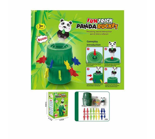 Гра розважальна 7742 (192/2) бамбук з пандою, листочки, колесо фортуни, гральний кубик, в коробці