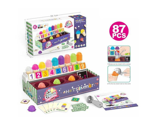 Логічна гра XG 3-6 (12) “Магазин морозива”, 87 елементів, гральні картки, морозиво, в коробці