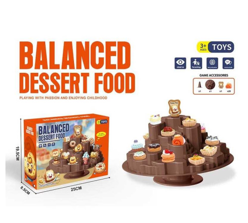 Гра-балансир 111 (36/2) “Солодощі”, 20 фігурок, платформа, в коробці