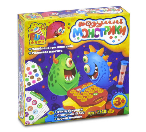 гр Настільна гра "Розумні монстрики" 7329 (12) "4FUN Game Club", у коробці гр Настільна гра "Розумні монстрики" 7329 (12) "4FUN Game Club", у коробці