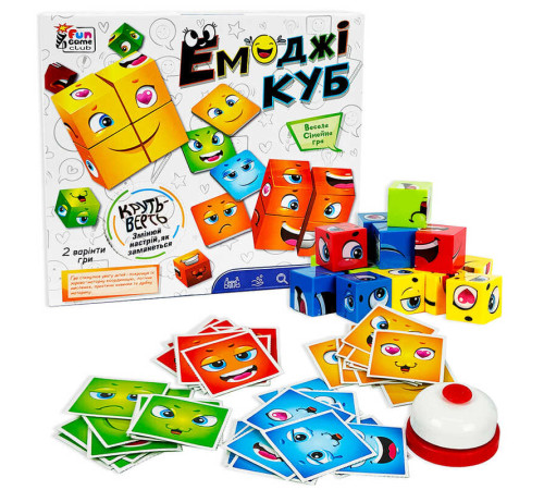 гр Настільна гра "Емоджі куб" 68831 (16/2) "4FUN Game Club", 48 карток, дзвінок, кубики, в коробці гр Настільна гра "Емоджі куб" 68831 (16/2) "4FUN Game Club", 48 карток, дзвінок, кубики, в коробці