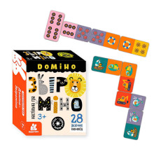 гр Гра у подарунок "Доміно. Звіроміно" КН1470001У (8) "Кенгуру", 28 двобічних елементів, в коробці