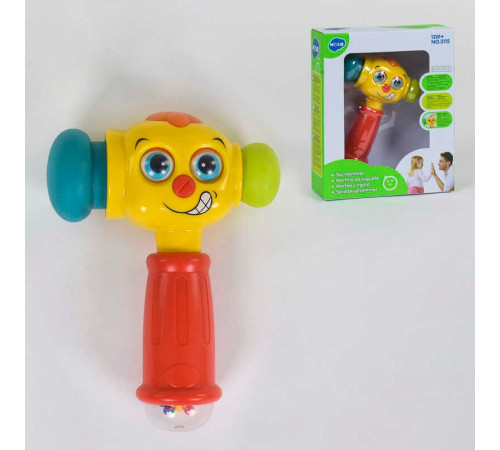 Молоток музичний 3115 (36/2) підсвічування, 2 режими, мелодії, англ.озвучка, в коробці