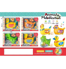 Музична іграшка 2300 (60) 4 види, “Курка”, несе яйця, звук, підсвічування, колесо вільного ходу, в коробці, ВИДАЄТЬСЯ ТІЛЬКИ МІКС ВИДІВ