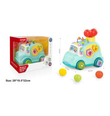 Машинка HE 0547 (12) брязкальця, пальчикова гра, сортер, звуки, мелодії, в коробці