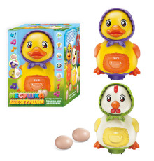 Музична курочка 32772 (36) "WToys", 2 кольори, ОЗВУЧУВАННЯ УКРАЇНСЬКОЮ МОВОЮ, пісня, підсвічування, колесо вільного ходу, несе яйця, в коробці