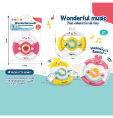 Кермо 9018 (288/2) 3 кольори, музика, підсвічування, брязкальце, в пакеті, ВИДАЄТЬСЯ ТІЛЬКИ МІКС ВИДІВ