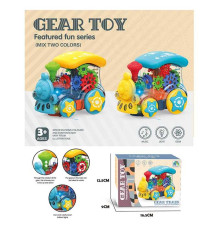 Потяг 22132 (72/2) 2 кольори, колесо вільного руху, підсвічування, звук, в коробці