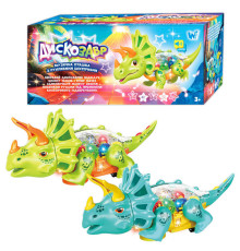 Динозавр 11520 / 76749 (36) "WToys", 2 кольори, ОЗВУЧУВАННЯ УКРАЇНСЬКОЮ МОВОЮ, рухливі шестерні, рухається, пісня, підсвічування, в коробці