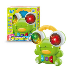Музичне жабенятко 61653 (72) "WToys", ОЗВУЧУВАННЯ УКРАЇНСЬКОЮ МОВОЮ, 10 пісень, 10 казок, 10 скоромовок, підсвічування, барабан, брязкальце, в коробці