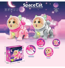 Кошеня QF 378-3 (72/2) 2 кольори, мелодія, диско-куля, підсвічування, парогенератор, ходить, в коробці