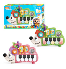 Піаніно "Їжачок веселун" 37746 (72) "WToys", 2 кольори, ОЗВУЧУВАННЯ УКРАЇНСЬКОЮ МОВОЮ, 10 казок, 10 пісень, барабан, ноти, цифри, підсвічування, брязкальце, прорізувач, в коробці