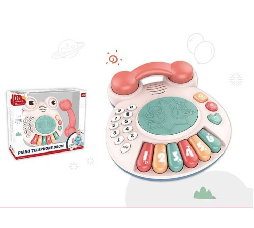 Телефон 668-180 (24) “Жабеня”, цифри, звуки, мелодії, пісні англійською мовою, історії, піаніно, брязкальце, в коробці