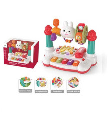 Музичний центр YL 78926 A ШТРИХ=30102 (24) озвучування англійською мовою, алфавіт, слова, фрази, підсвічування, піаніно, мелодії, бубон, пальчикові ігри, в коробці